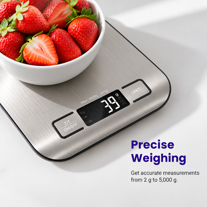 Digital Kitchen Food Scale with 6 Units & 1g Precision